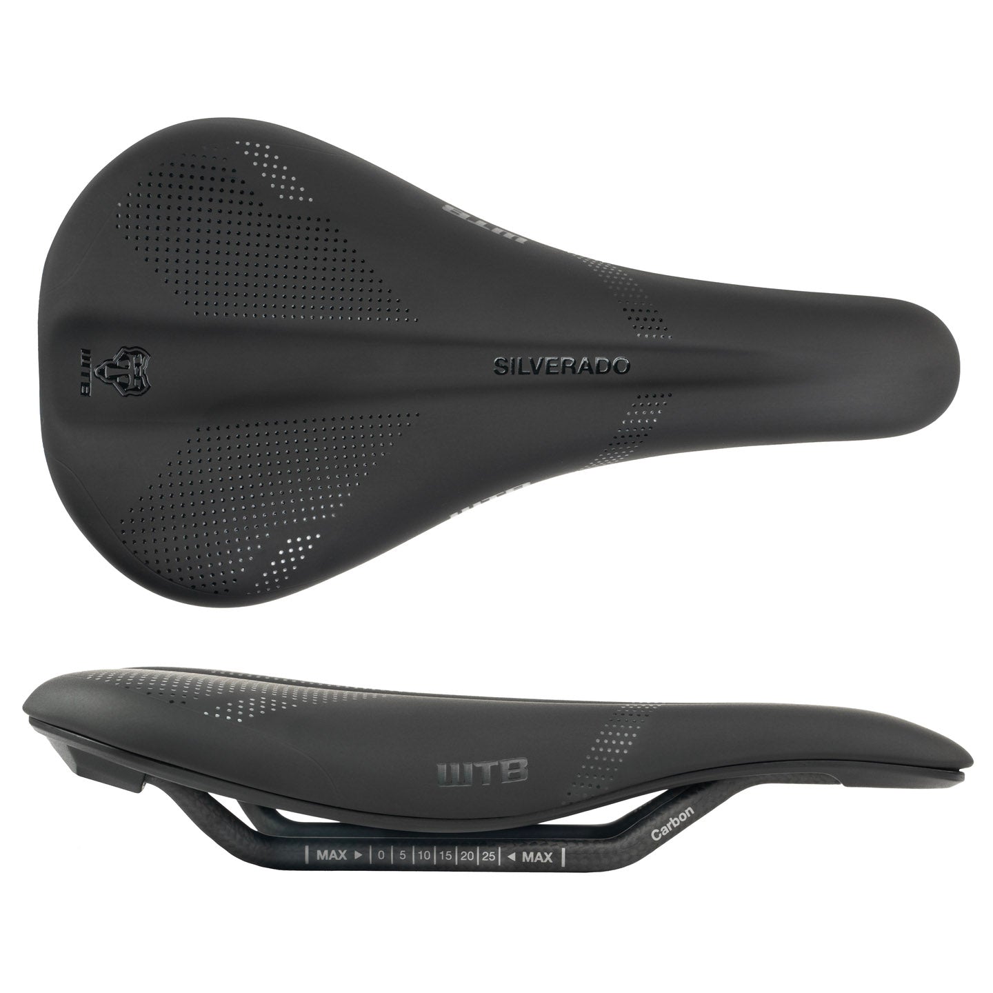 Saddles WTB WTB Silverado 265 Fusion Form Saddle - Carbon Black Medium Dark Slate Gray