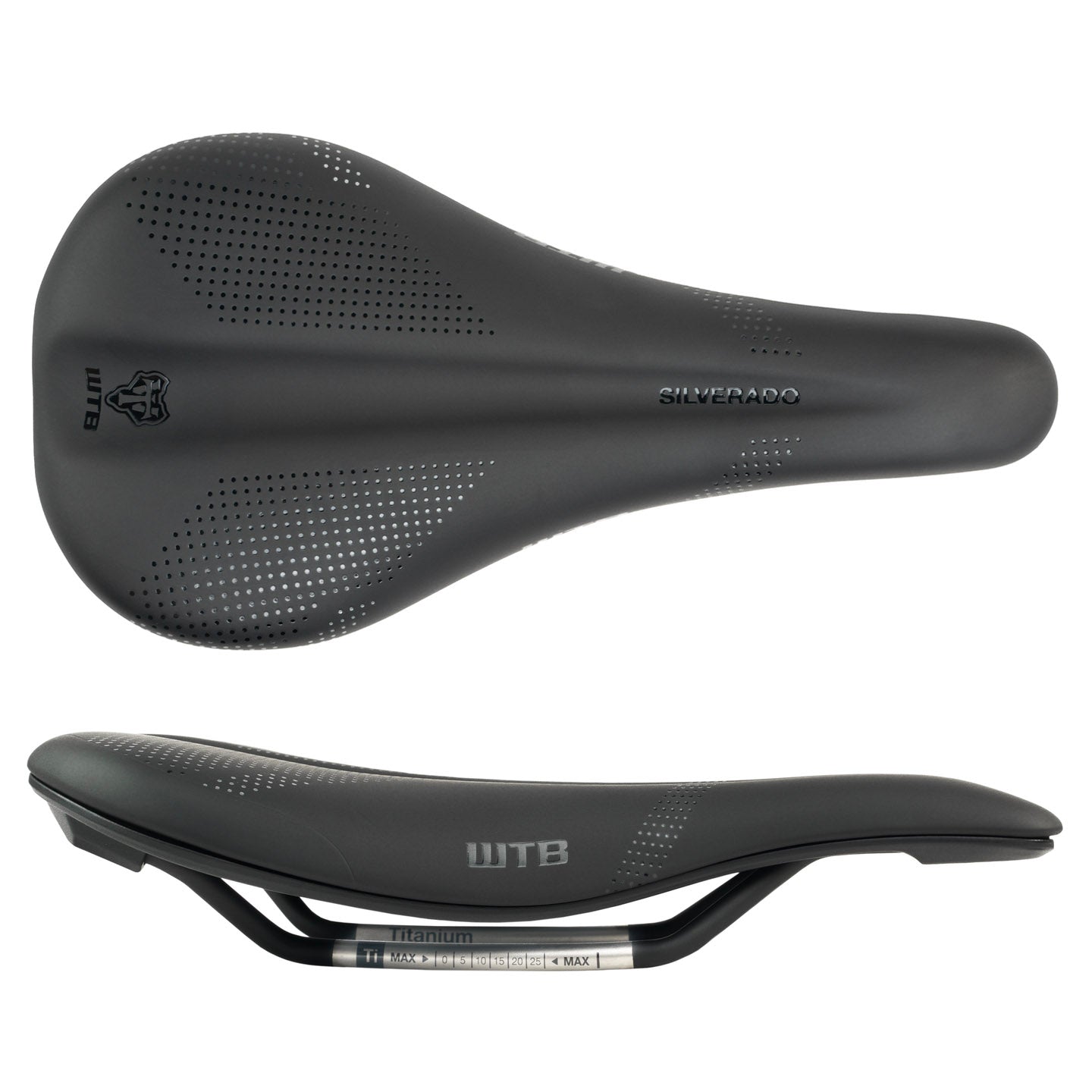 Saddles WTB WTB Silverado 265 Fusion Form Saddle - Titanium Black Medium Dark Slate Gray