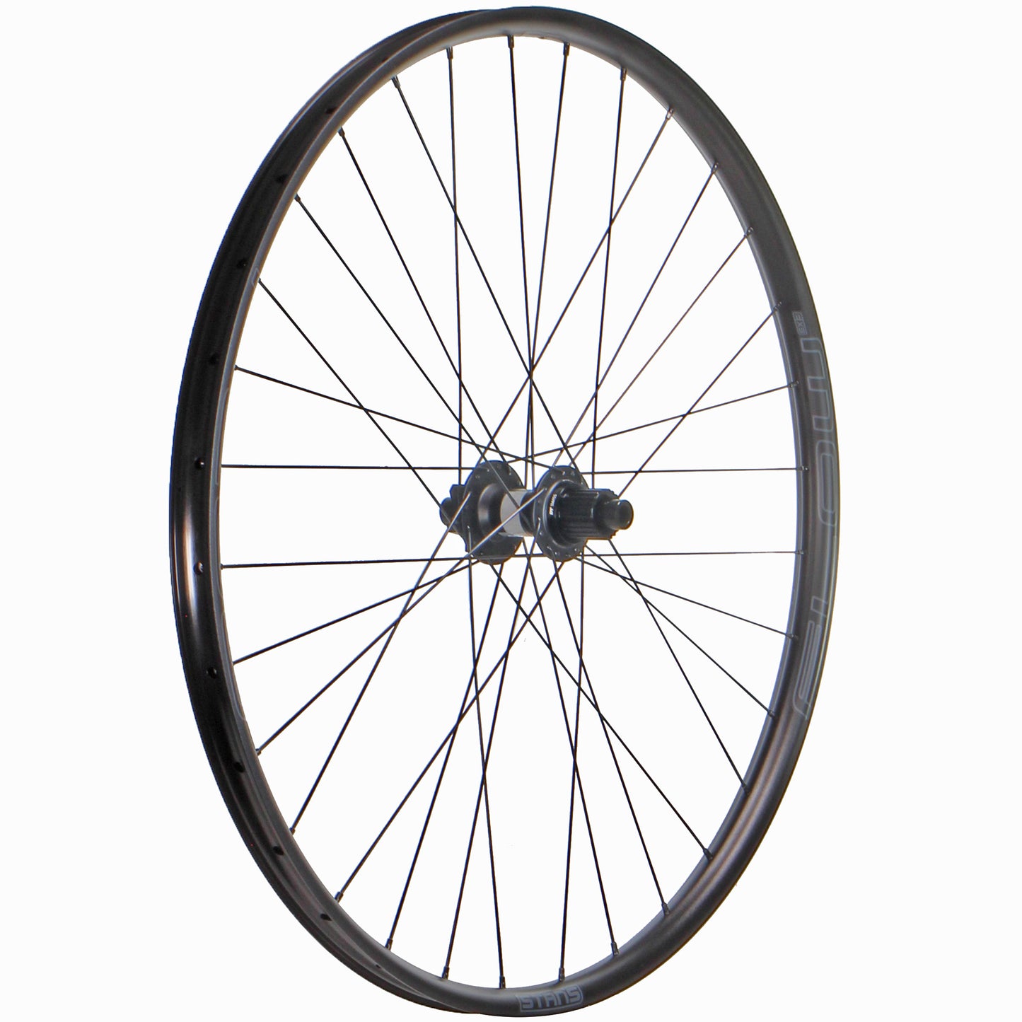 Wheels Wheel Factory Wheel Factory Stans Flow EX3 27.5" DT 370 LN Rear Wheel 12x148 MS Dark Slate Gray