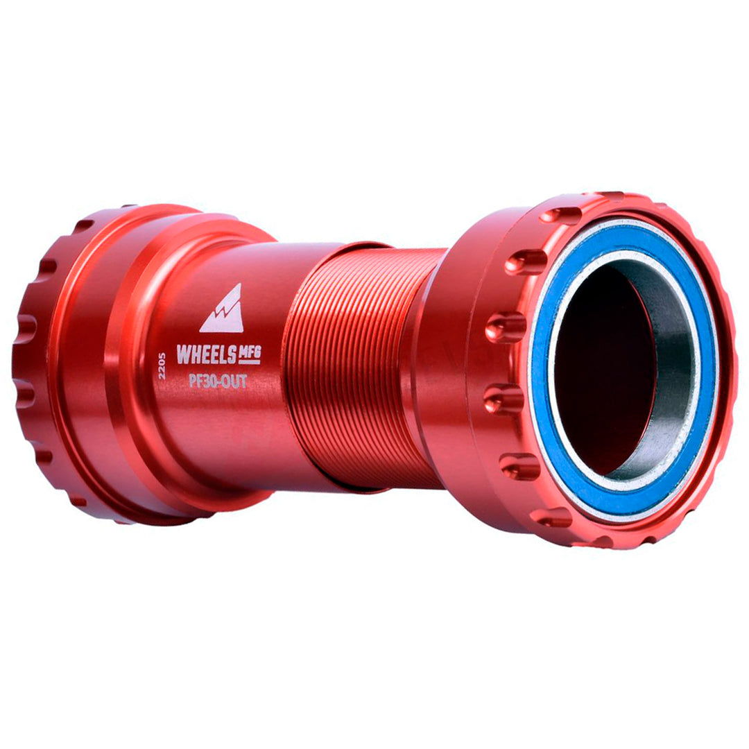 Bottom Brackets Wheels Manufacturing Wheels Mfg PF30 Threaded BB SRAM DUB Base - Red Maroon
