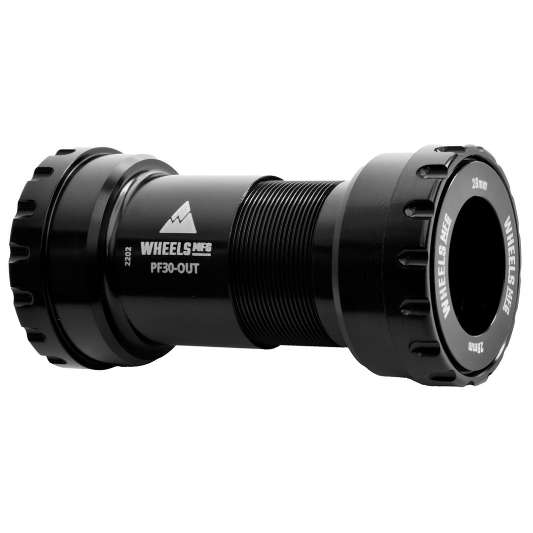 Bottom Brackets Wheels Manufacturing Wheels Mfg PF30 Threaded BB Praxis M30/28 Base Black Black