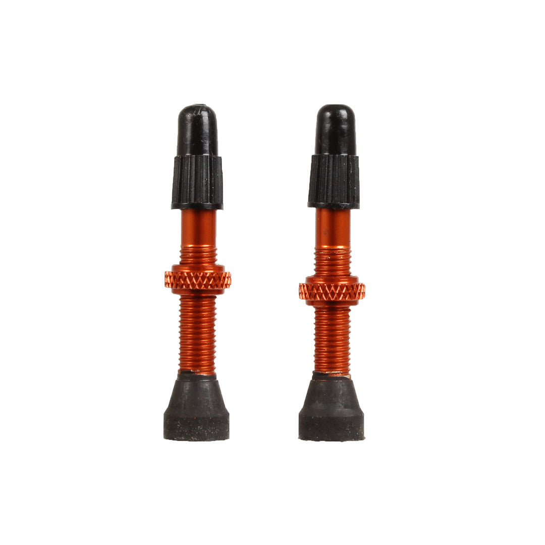 Tubeless Valves Industry Nine Industry Nine Tubeless Valves - 40mm Orange Pair Dark Slate Gray