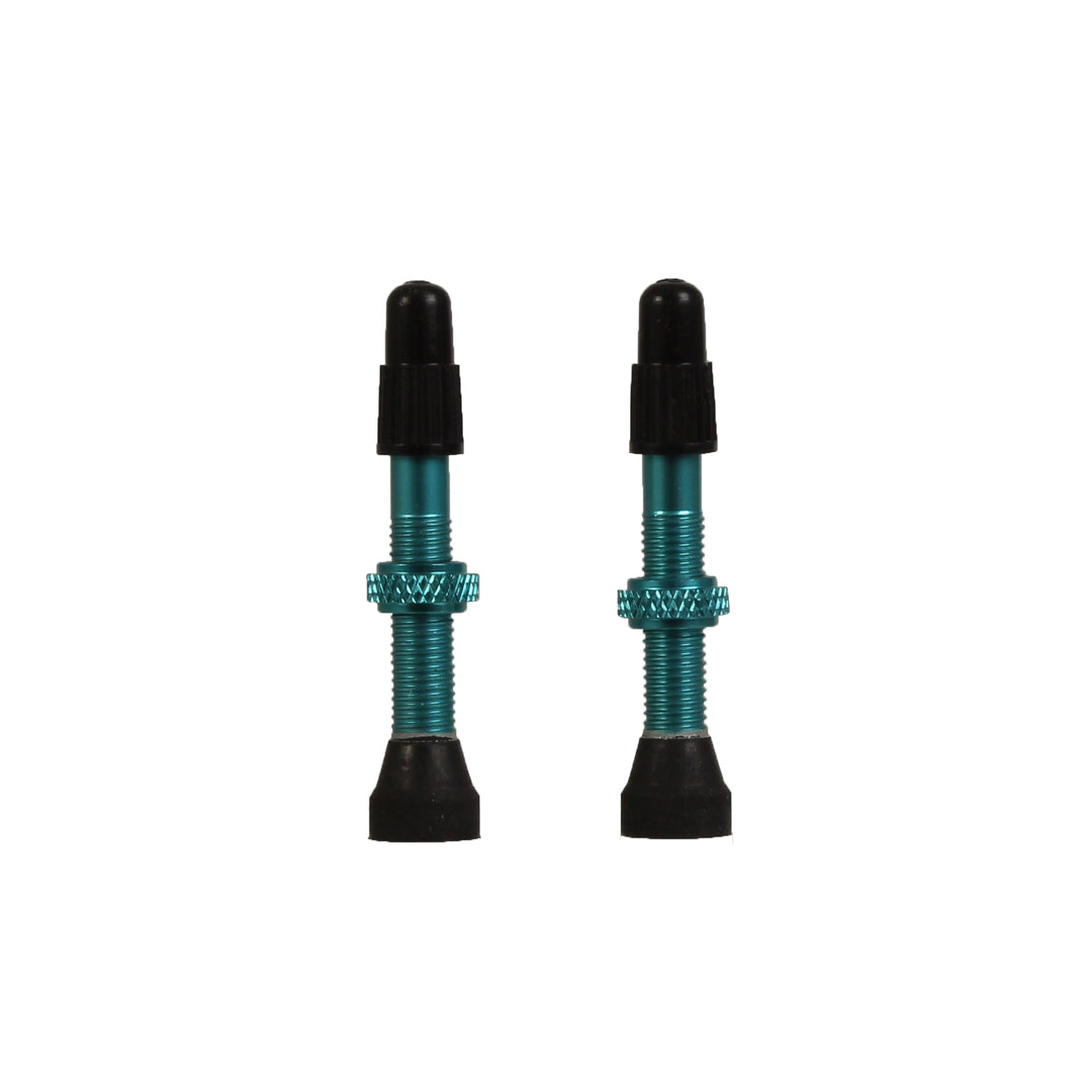 Tubeless Valves Industry Nine Industry Nine Tubeless Valves - 40mm Turqoise Pair Dark Slate Gray