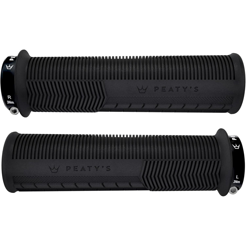 Lock-On Grips Peaty's Peatys Mushroom Thin Lock-On Grips Pair Black Black