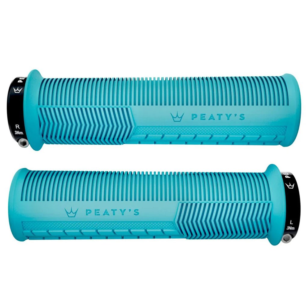 Lock-On Grips Peaty's Peatys Mushroom Thin Lock-On Grips Pair Turquoise Light Sea Green