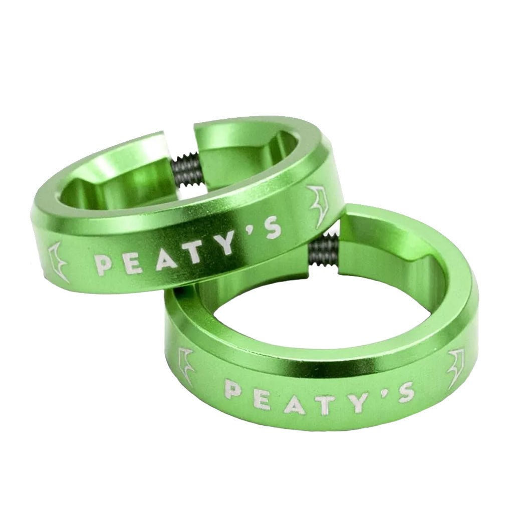 Lock-On Grip Clamps Peaty's Peatys Monarch Grip Lockrings Pair Emerald Dark Sea Green