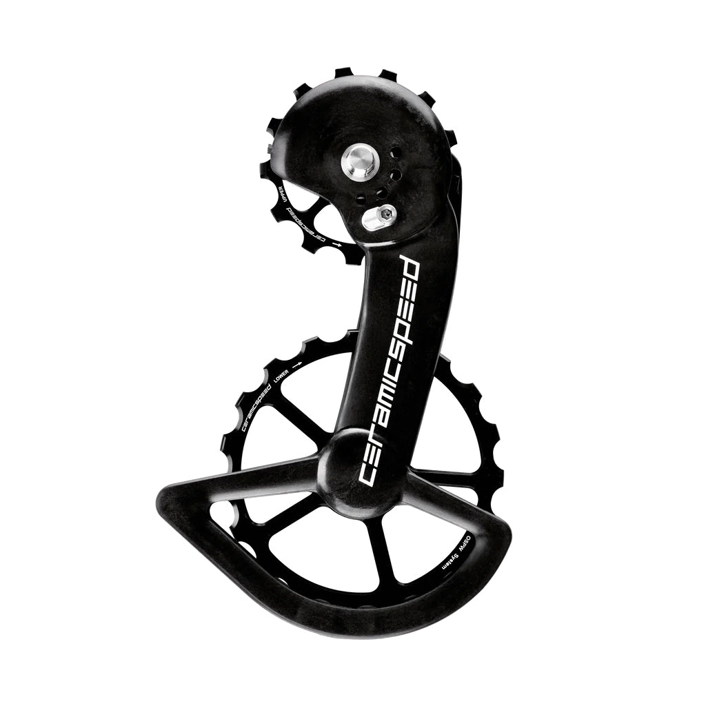 Cage Assembly CeramicSpeed CeramicSpeed OSPW X Pulley Wheel System Shimano GRX RX820 2x12 - Coated Races Aluminum Pulley Carbon Cage BLK Black