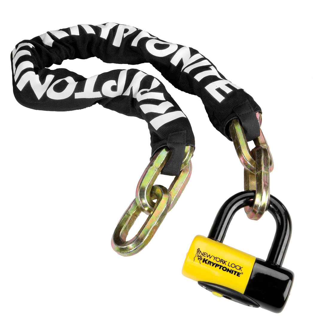 Chain Locks Kryptonite Kryptonite New York Fahgettaboudit Chain 1410 and Disc Lock: 3.25 (100cm) Pale Goldenrod