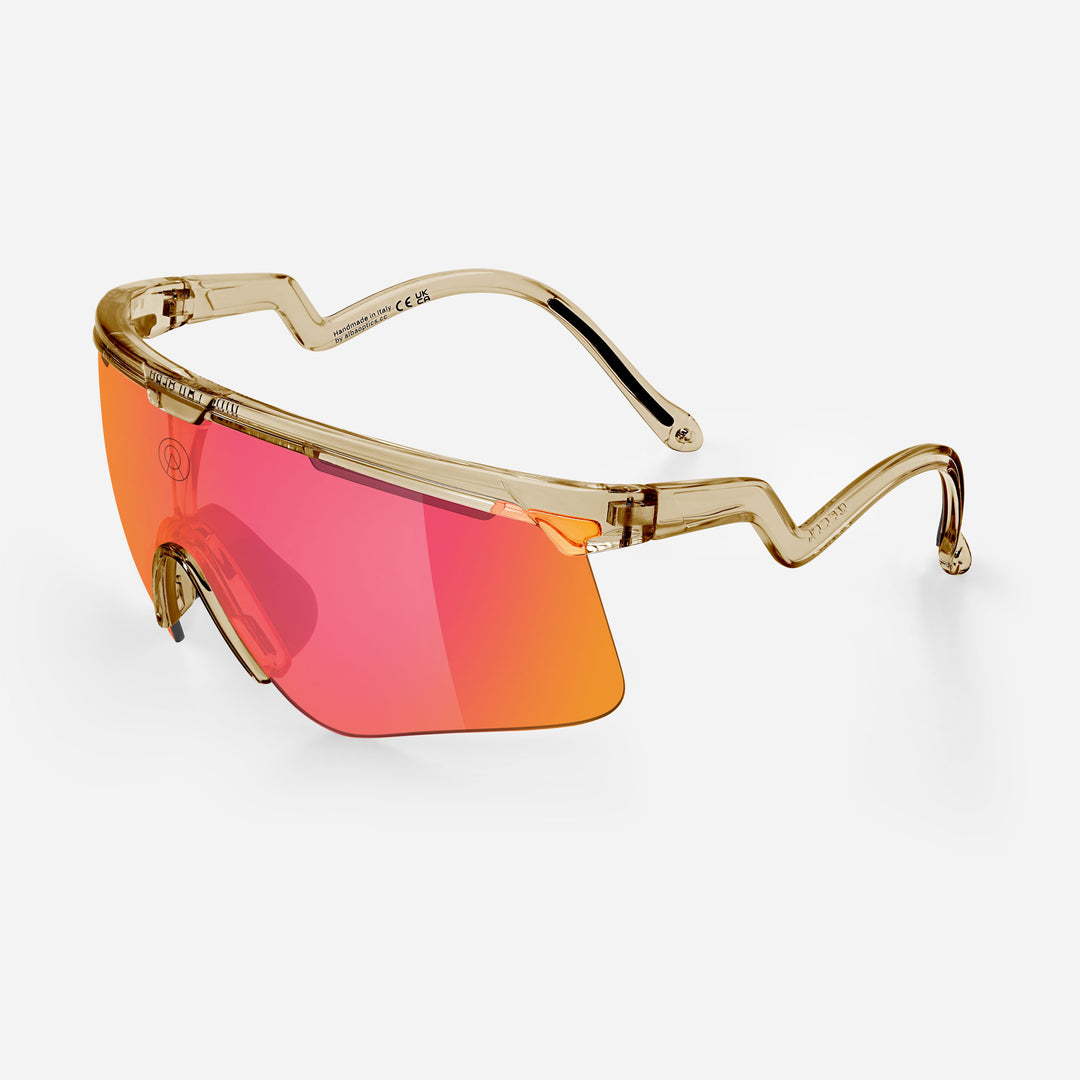 Alba Optics DELTA Sunglasses, Smoke Glossy, VZUM F-LENS Fire