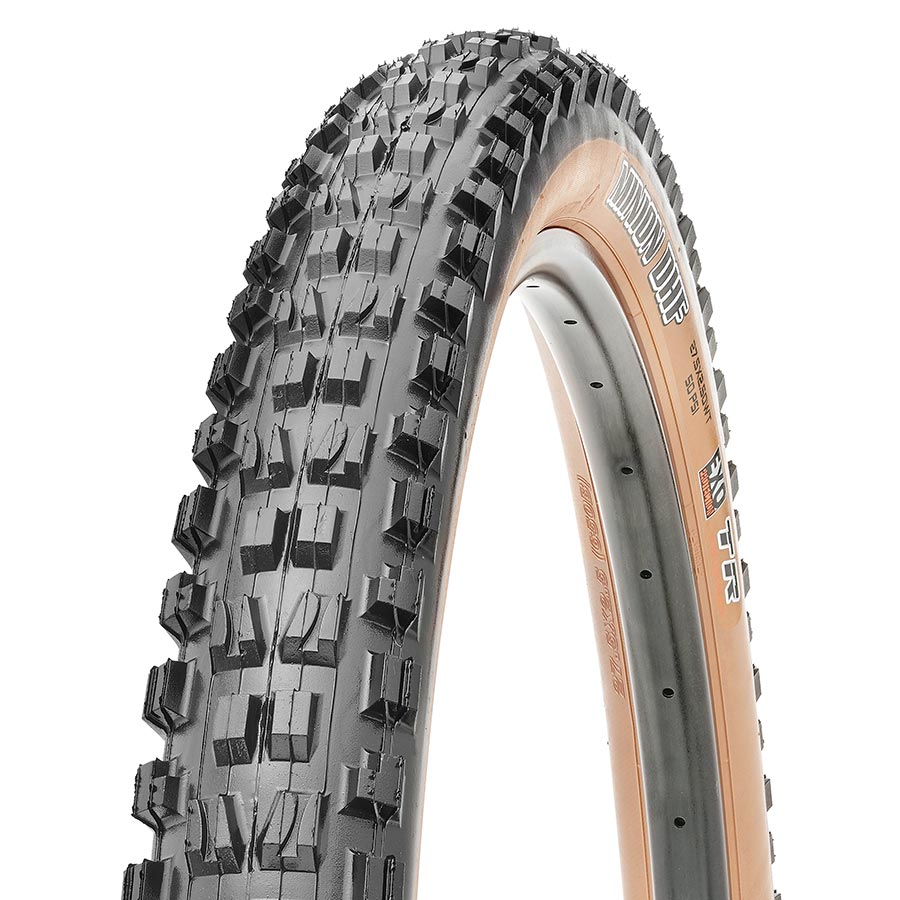 Tires Maxxis Maxxis Minion DHF Tire - 29 x 2.6 Tubeless Folding BLK/Dark Tan Dual EXO Wide Trail Slate Gray