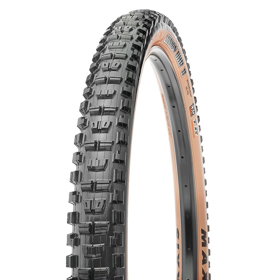 Tires Maxxis Maxxis Minion DHR II Tire - 29 x 2.6 Tubeless Folding BLK/Dark Tan Dual EXO Wide Trail Dark Slate Gray