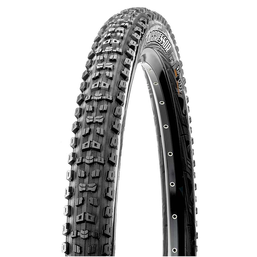 Tires Maxxis Maxxis Aggressor Tire - 27.5 x 2.5 Tubeless Folding Black Dual DD Wide Trail Dark Slate Gray