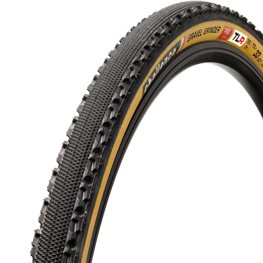 Tires Challenge Challenge Gravel Grinder Pro Tire 700x33C Folding Tubeless Ready Smart SuperPoly PPS2 260TPI Tanwall Dark Slate Gray