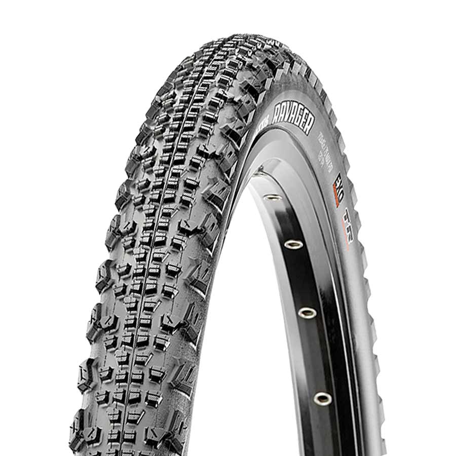 Tires Maxxis Maxxis Ravager Tire - 700 x 40 Tubeless Folding Black Dual EXO Light Slate Gray