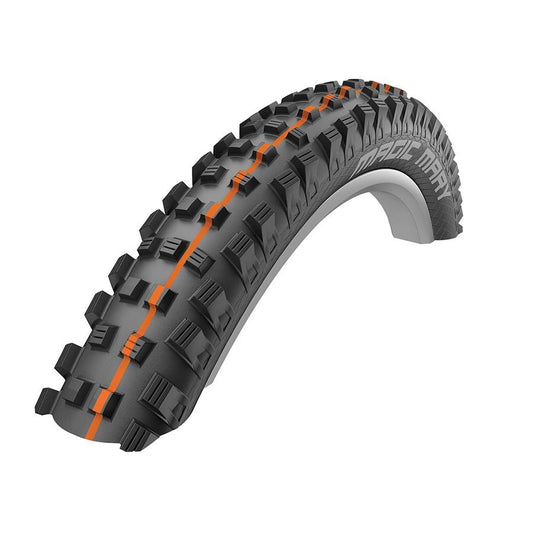 Tires Schwalbe Schwalbe Magic Mary Addix Mountain Tire 27.5"x2.40 Folding Tubeless Ready Addix Soft Super Gravity 67TPI Bronze Dark Slate Gray