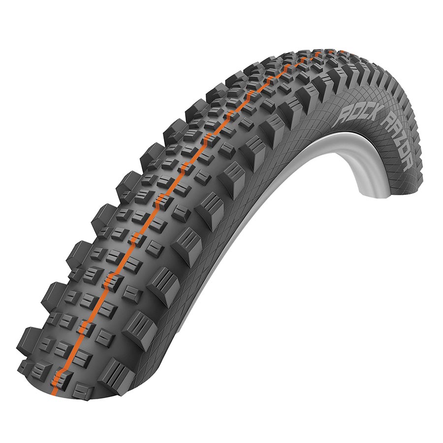 Tires Schwalbe Schwalbe Rock Razor Addix Hybrid Tire 29x2.35 Folding Tubeless Ready Addix Speedgrip Super Trail 67TPI Black Dark Slate Gray