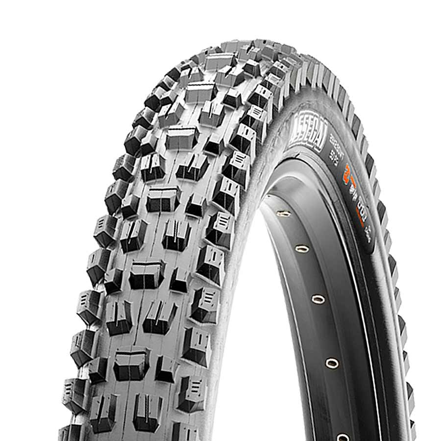 Tires Maxxis Maxxis Assegai Tire - 27.5 x 2.5 Tubeless Folding Black Dual EXO Wide Trail Dark Gray