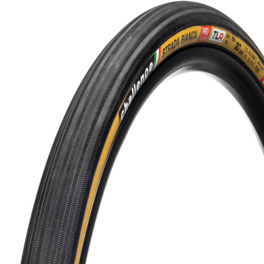 Tires Challenge Challenge Strada Bianca TLR Tire 700x36C Folding Tubeless Ready Smart SuperPoly PPS2 260TPI Tanwall Dark Slate Gray