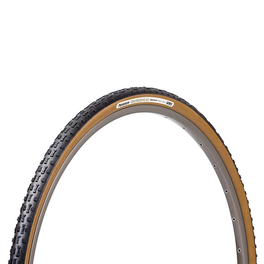 Tires Panaracer Panaracer GravelKing AC Tire 700x35C Folding Tubeless Ready ZSG Natural Anti-Flat Casing Brown Dim Gray