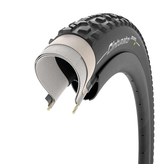Tires Pirelli Pirelli Cinturato Gravel M Tire - 700 x 45 Tubeless Folding Black Dim Gray