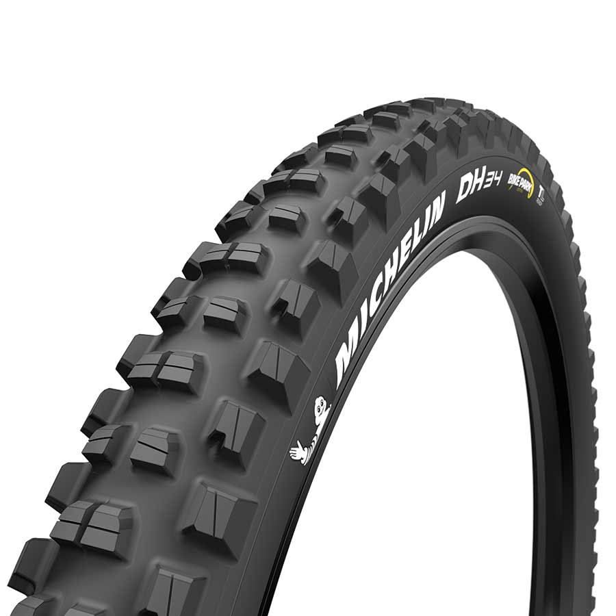 Tires Michelin Michelin DH34 Bike Park Tire 27.5x2.40 Wire Tubeless Ready Bikepark 2x55TPI Black Dark Slate Gray