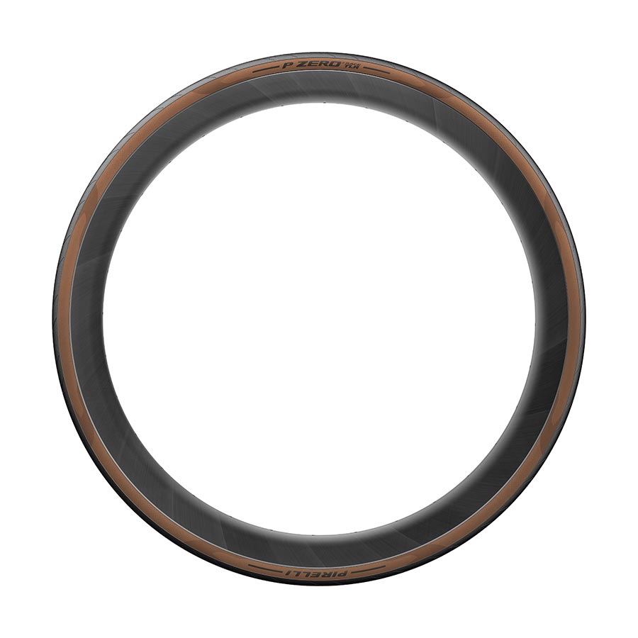 Tires Pirelli Pirelli P ZERO Race TLR Tire - 700 x 32 Tubeless Folding Classic Tan SmartEvo SpeedCore Dark Slate Gray