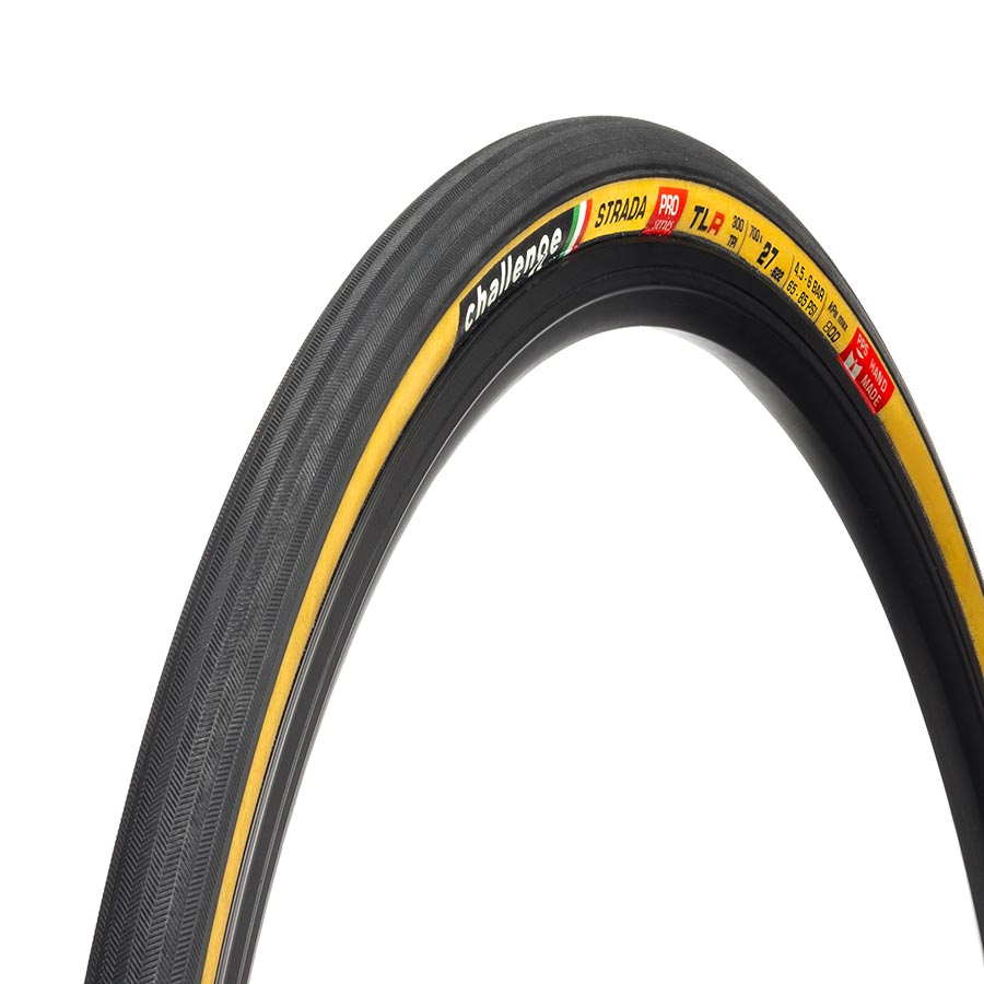 Tires Challenge Challenge Tire Strada TLR Pro Tire 700 x 27 Black/Tan Dark Slate Gray