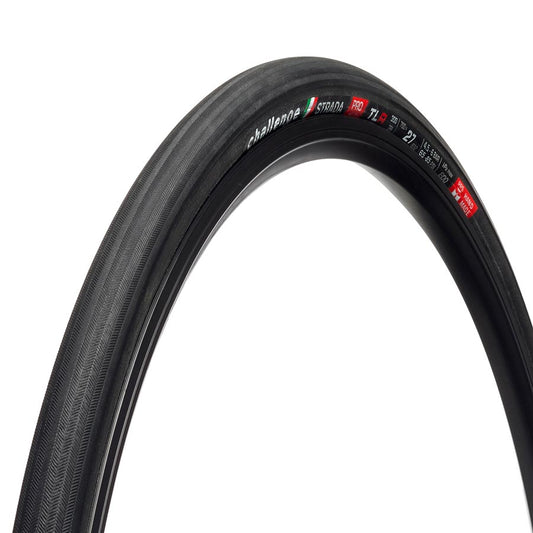 Tires Challenge Challenge Strada Pro TLR Road Tire 700x27mm Folding Tubeless Ready SmartPlus SuperPoly 300TPI Black Dark Slate Gray