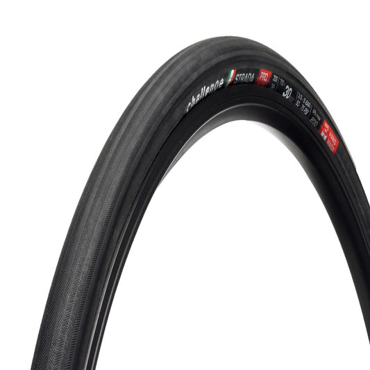 Tires Challenge Challenge Strada Pro TLR Road Tire 700x30C Folding Tubeless Ready SmartPlus SuperPoly 300TPI Black Dark Slate Gray