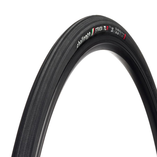 Tires Challenge Challenge Strada Race TLR Tire 700x30C Folding Tubeless Ready Vulcanized Nylon 120TPI Black Dark Slate Gray