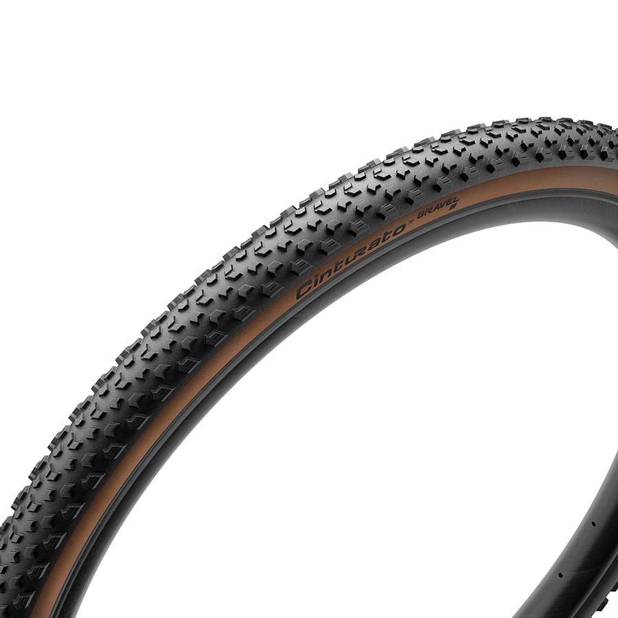 Tires Pirelli Pirelli Cinturato Gravel S Tire - 700 x 40 Tubeless Folding Classic Tan Dark Slate Gray