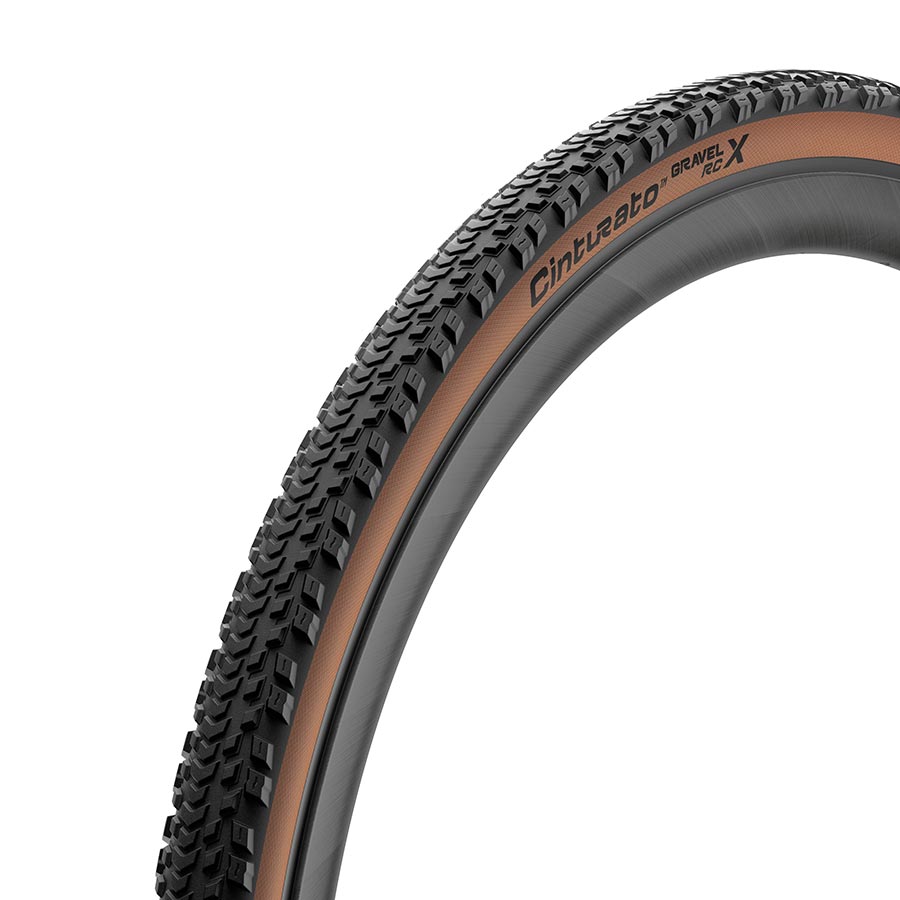 Tires Pirelli Pirelli Cinturato Gravel RCX TLR Tire - 700 x 40 Tubeless Folding Tan Dim Gray