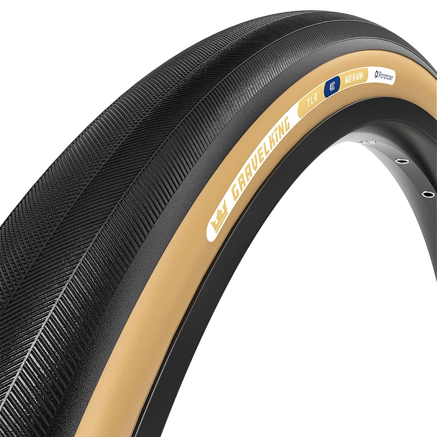 Tires Panaracer Panaracer GravelKing Slick Tire - 700 x 40 Tubeless Folding Black/Brown Dark Slate Gray