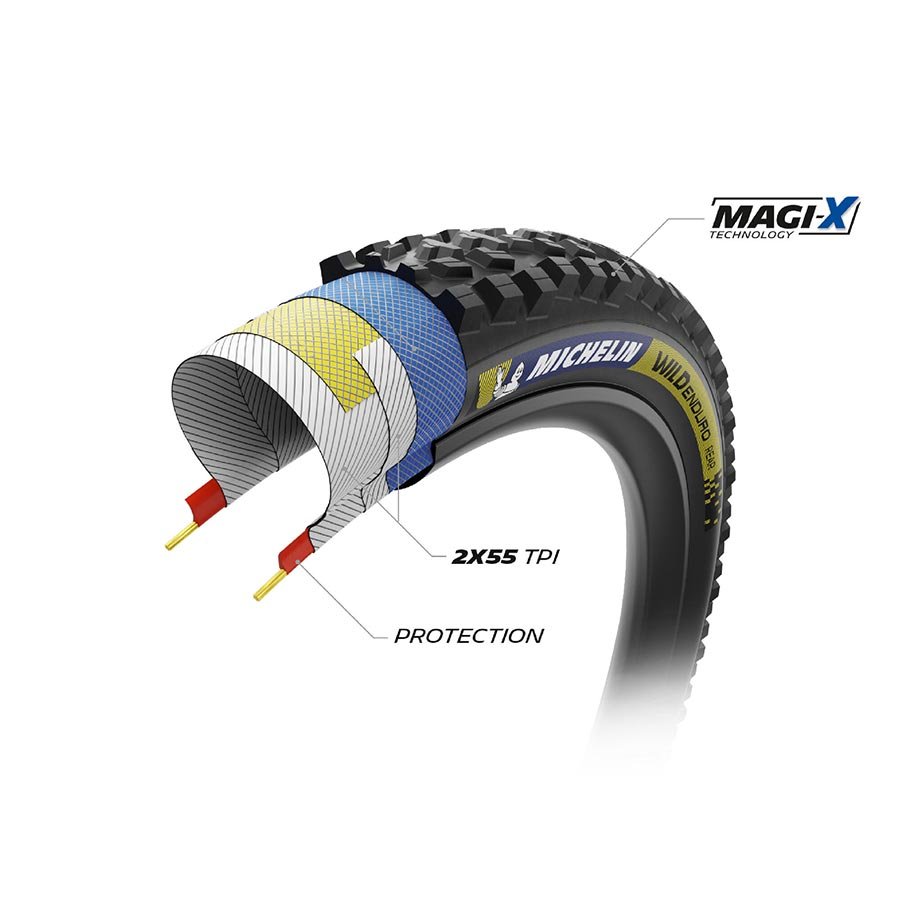 Tires Michelin Michelin Wild Enduro Rear Racing Line 29X2.40 Black/Dark Dark Slate Gray
