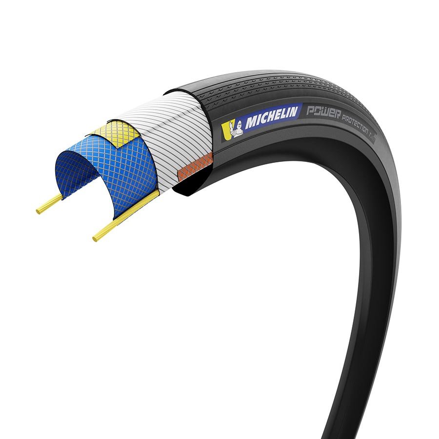 Tires Michelin Michelin Power Protection TLR 700X32 Black Dark Slate Gray