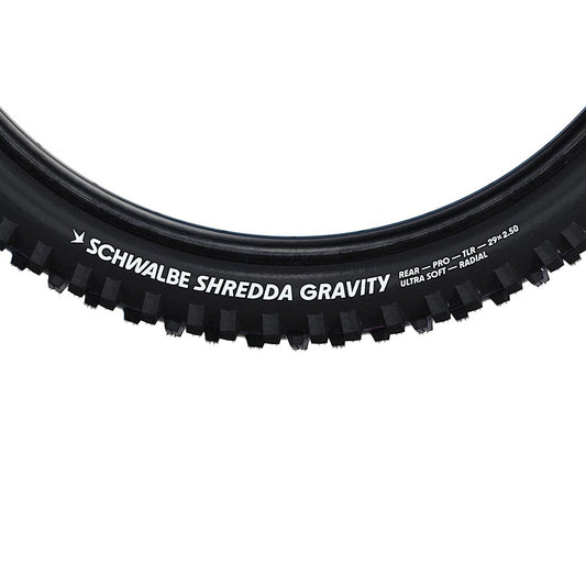 Tires Schwalbe Schwalbe Shredda Mountain Tire 29"x2.50 Folding Tubeless Ready Addix Ultra Soft Gravity Pro - Radial 67TPI Black Black