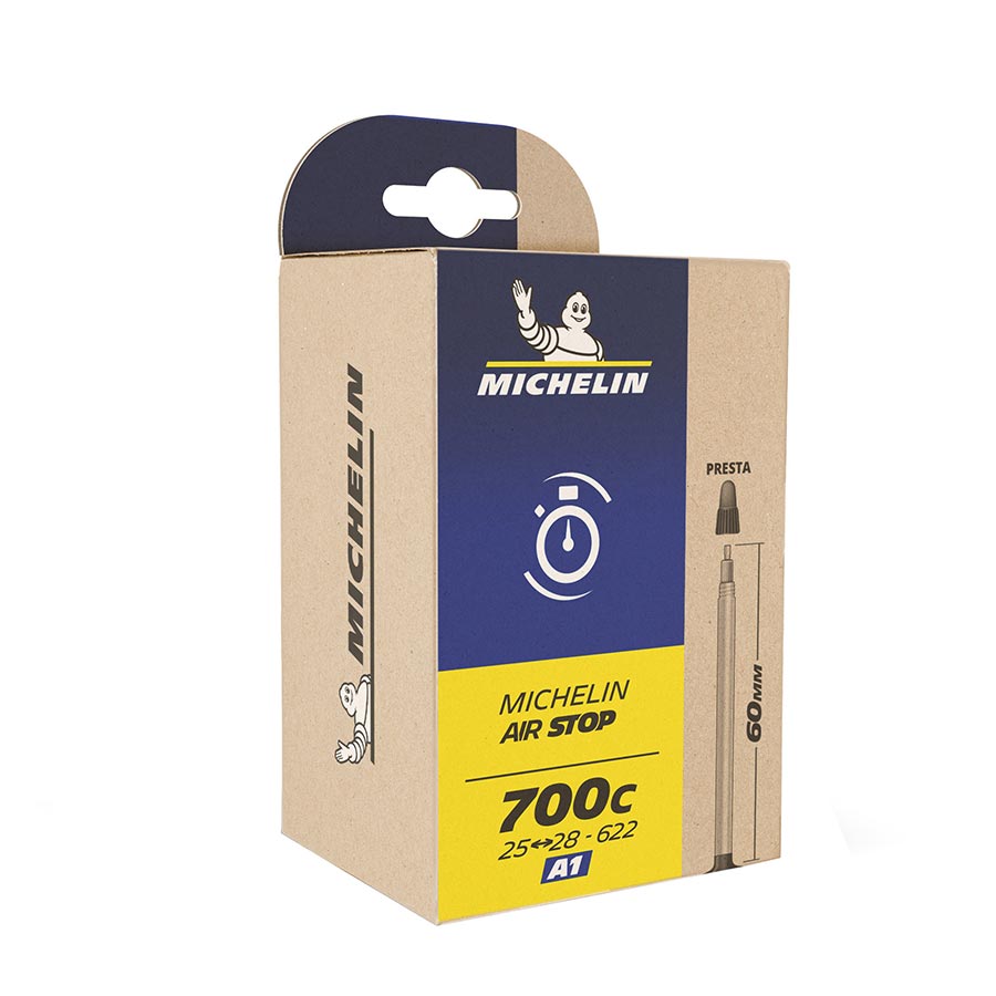Tube Michelin Michelin Airstop Tube Presta Length: 48mm 700C 26-32C Dark Slate Gray