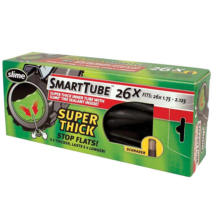 Tube Slime Slime Thick Smart Tube - 26 x 1.75 - 2.125 Schrader Valve Dim Gray