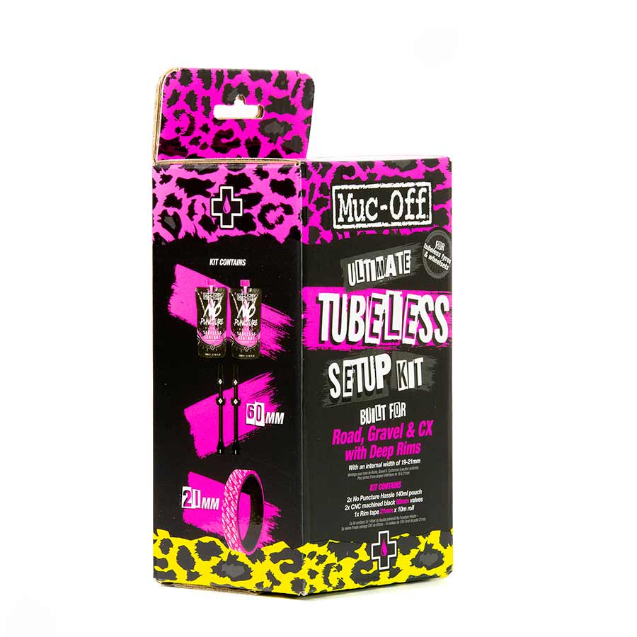 Tubeless Accessories Muc-Off Muc-Off Ultimate Tubeless Kit - Road/Gravel/CX 21mm Tape  60mm Valves Dark Slate Gray