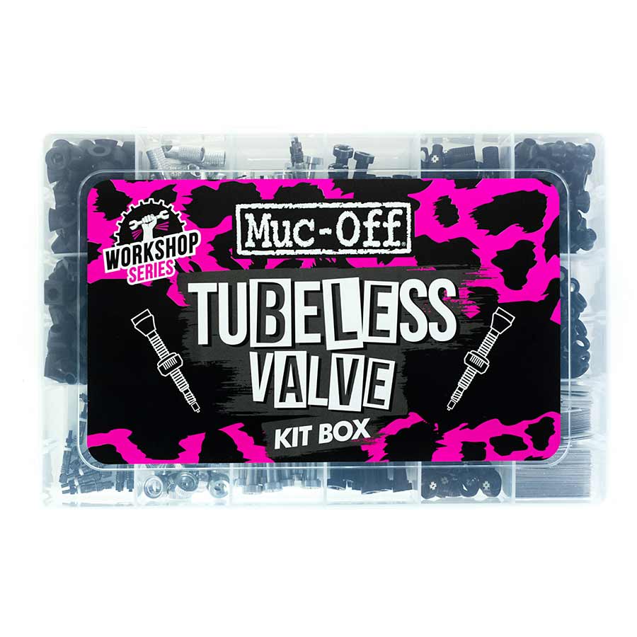 Tubeless Valves Muc-Off Muc-Off Workshop-Tubeless Valve Kit Box Black/Silver Dark Slate Gray