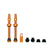 Tubeless Valves Muc-Off Muc-Off V2 Tubeless Valve Kit - Orange 60mm Pair Black