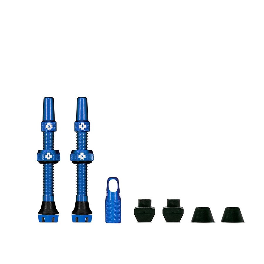 Tubeless Valves Muc-Off Muc-Off V2 Tubeless Valve Kit - Blue 44mm Pair Lavender