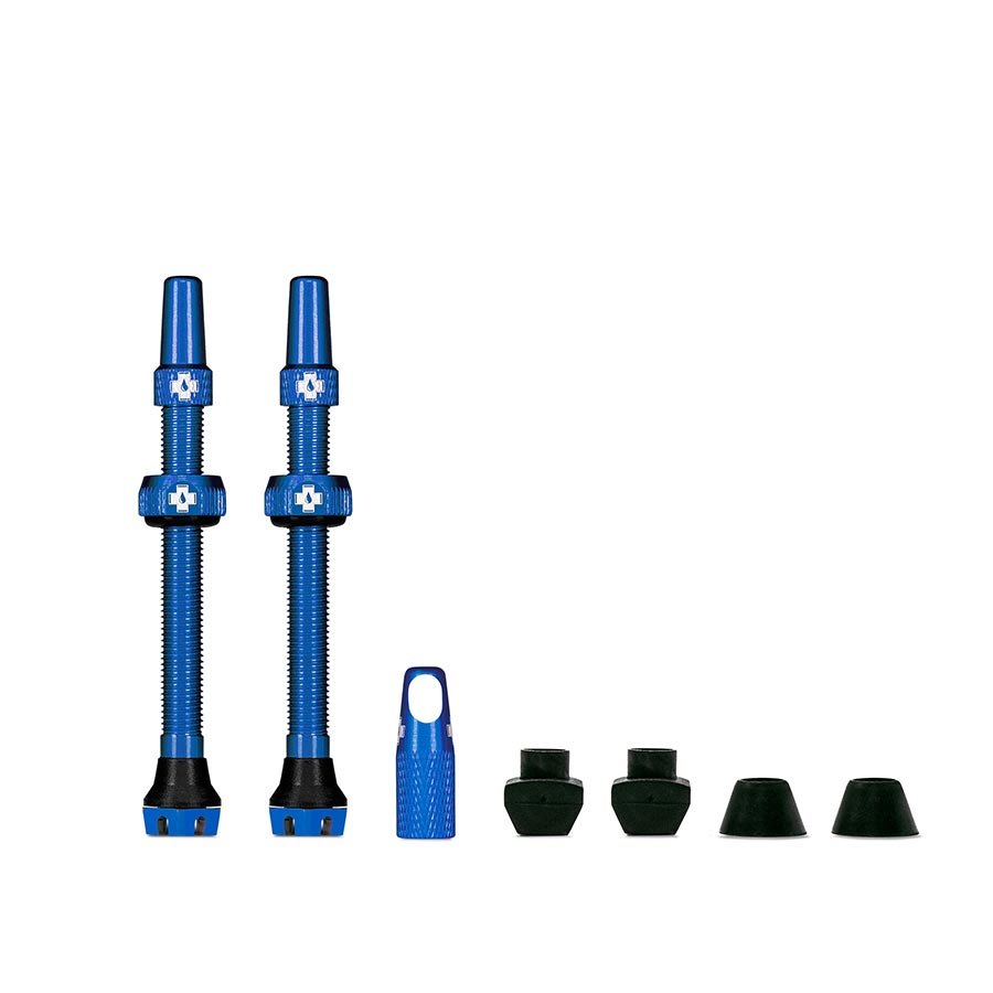 Tubeless Valves Muc-Off Muc-Off V2 Tubeless Valve Kit - Blue 60mm Pair Lavender