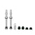 Tubeless Valves Muc-Off Muc-Off V2 Tubeless Valve Kit - Silver 60mm Pair Gray