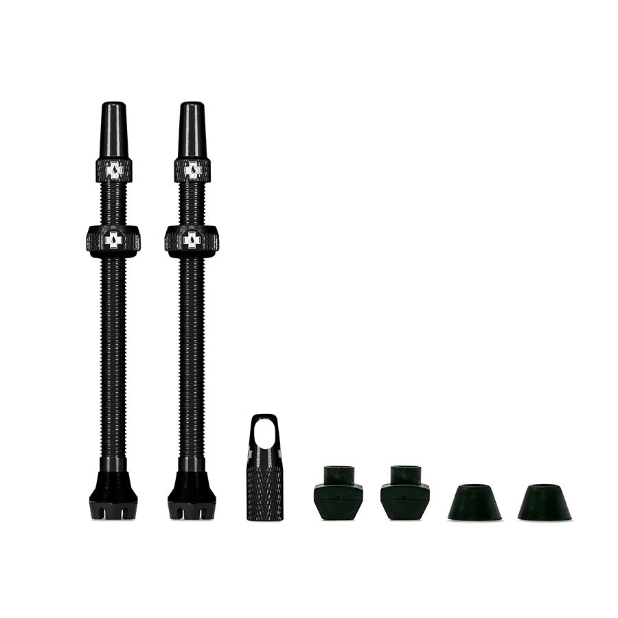 Tubeless Valves Muc-Off Muc-Off V2 Tubeless Valve Kit - Black 80mm Pair Black