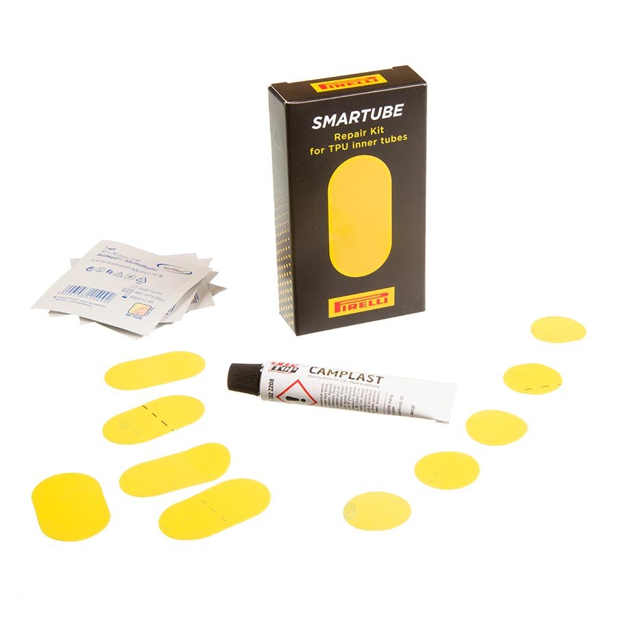 Patch Pirelli Pirelli SmarTUBE Patch Kit - 10 Patches with Glue Yellow Black Valve Light Goldenrod