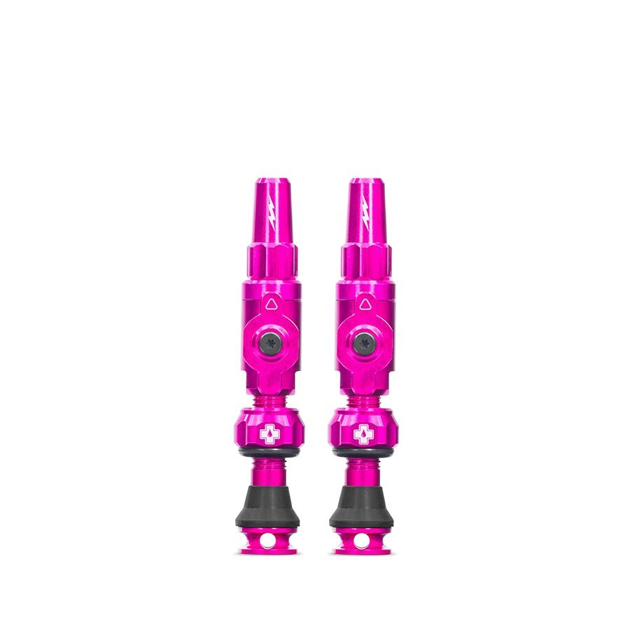 Tubeless Valves Muc-Off Muc-Off Big Bore Lite Tubeless Valve 60mm Pair - Pink Misty Rose
