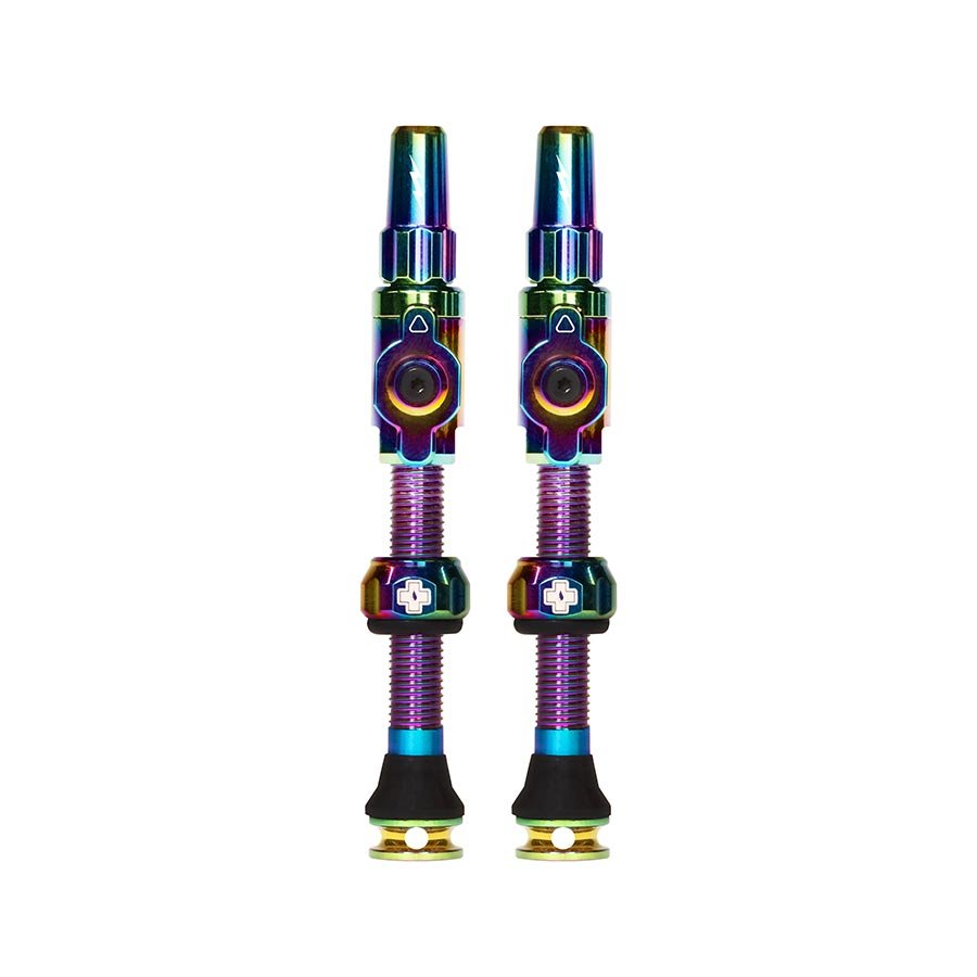 Tubeless Valves Muc-Off Muc-Off Big Bore Lite Tubeless Valve 75mm Pair - Iridescent Light Gray