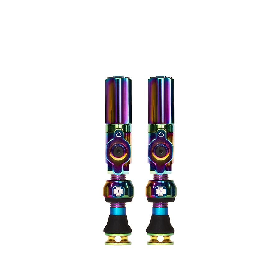 Tubeless Valves Muc-Off Muc-Off Big Bore Hybrid Tubeless Valve 60mm Pair - Iridescen Dark Slate Gray