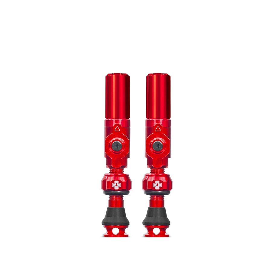 Tubeless Valves Muc-Off Muc-Off Big Bore Hybrid Tubeless Valve 60mm Pair - Red Firebrick